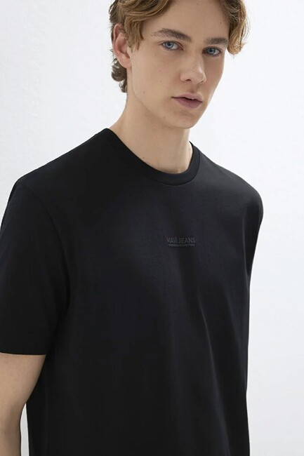Erkek Mavi Jeans Baskılı Tişört 0613348-900 Siyah (1)