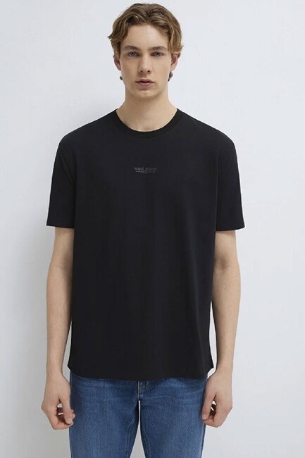 Erkek Mavi Jeans Baskılı Tişört 0613348-900 Siyah (2)