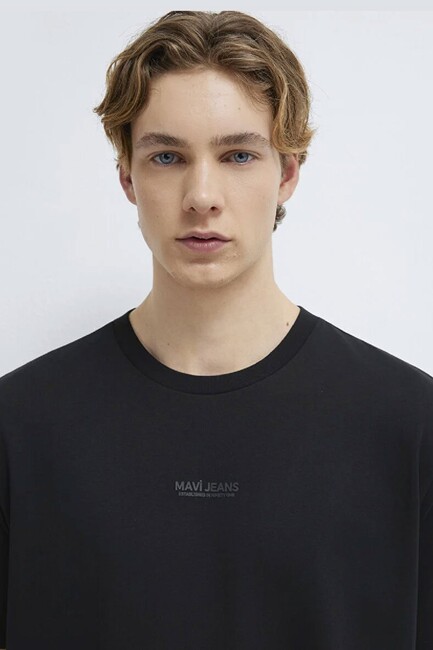 Erkek Mavi Jeans Baskılı Tişört 0613348-900 Siyah - Thumbnail