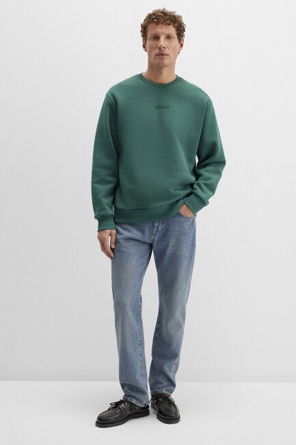 Erkek Mavi Jeans Bisiklet Yaka Sweat 0S10586-71874 Yeşil 