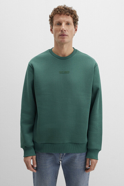 Erkek Mavi Jeans Bisiklet Yaka Sweat 0S10586-71874 Yeşil  (2)