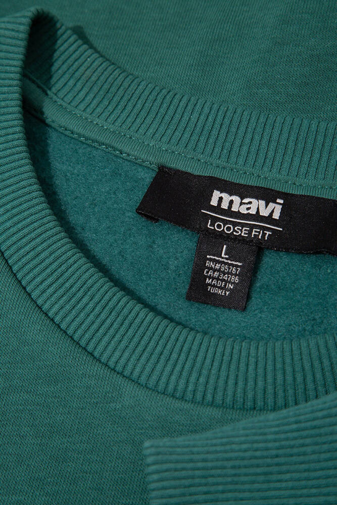 Erkek Mavi Jeans Bisiklet Yaka Sweat 0S10586-71874 Yeşil - 7