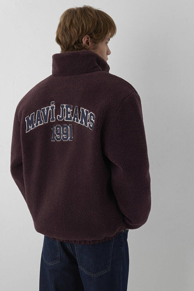 Erkek Mavi Jeans Dik Yaka Ceket 0110882-70223 Bordo - 2