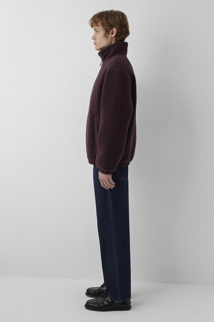 Erkek Mavi Jeans Dik Yaka Ceket 0110882-70223 Bordo - 5