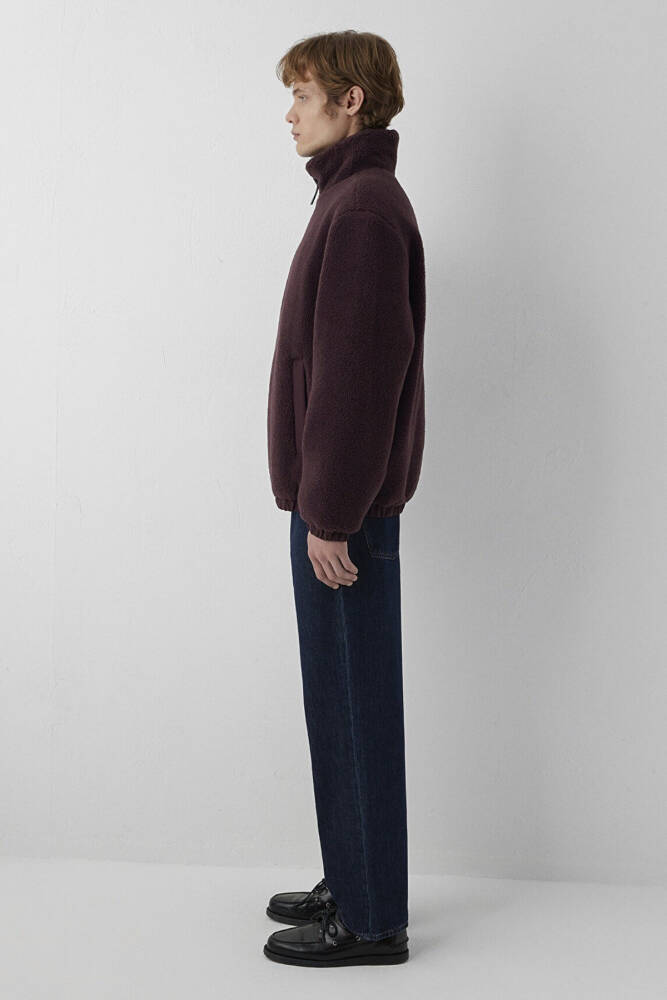 Erkek Mavi Jeans Dik Yaka Ceket 0110882-70223 Bordo - 5