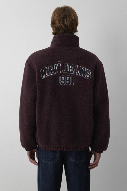 Erkek Mavi Jeans Dik Yaka Ceket 0110882-70223 Bordo - 6