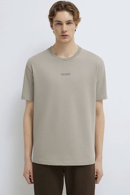 Erkek Mavi Jeans Logo Tişört 0613348-70352 Vizon (3)