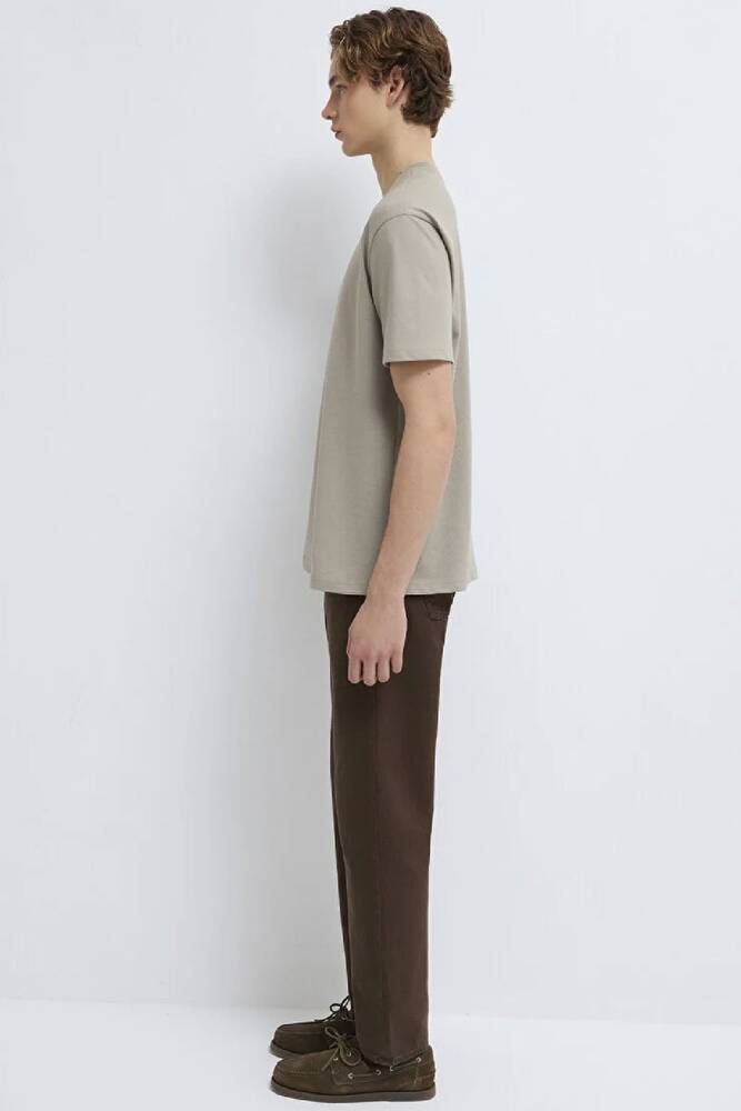 Erkek Mavi Jeans Logo Tişört 0613348-70352 Vizon 