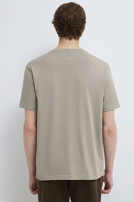 Erkek Mavi Jeans Logo Tişört 0613348-70352 Vizon - Thumbnail