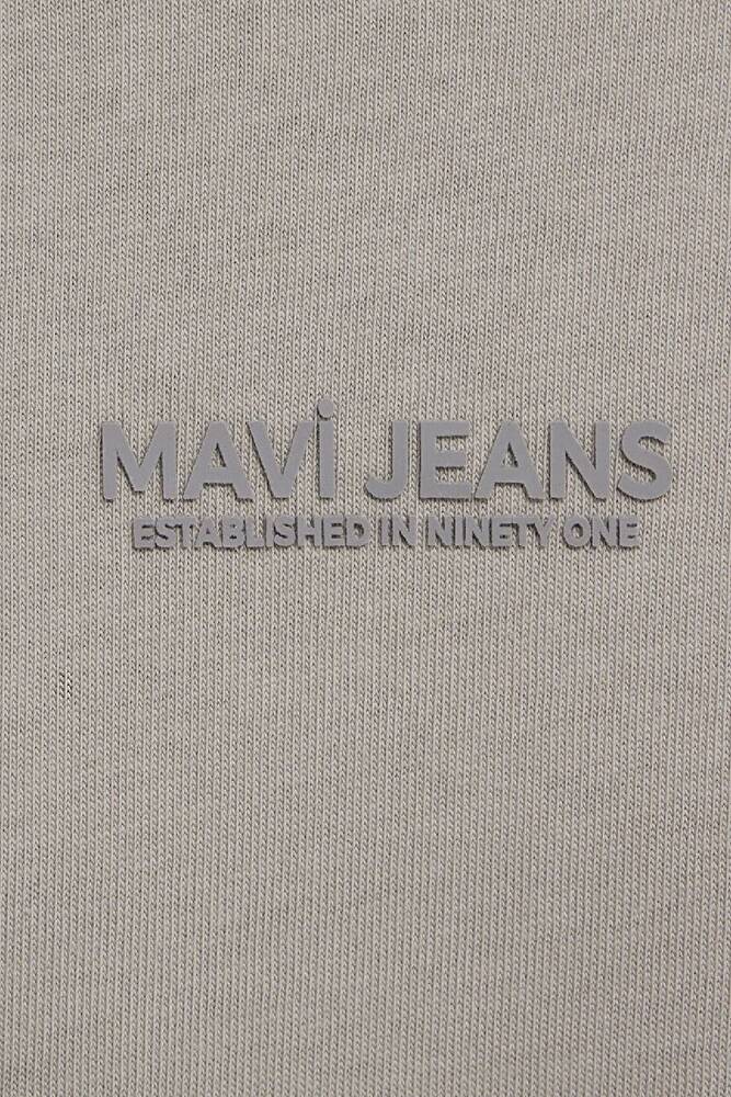 Erkek Mavi Jeans Logo Tişört 0613348-70352 Vizon 