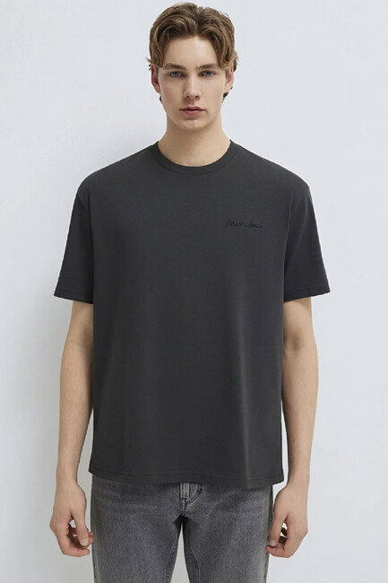 Erkek Mavi Jeans Tişört 0612733-70092 Siyah - Thumbnail