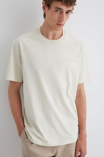 Erkek Mavi Jeans Tişört 0612733-70134 Bej - Thumbnail