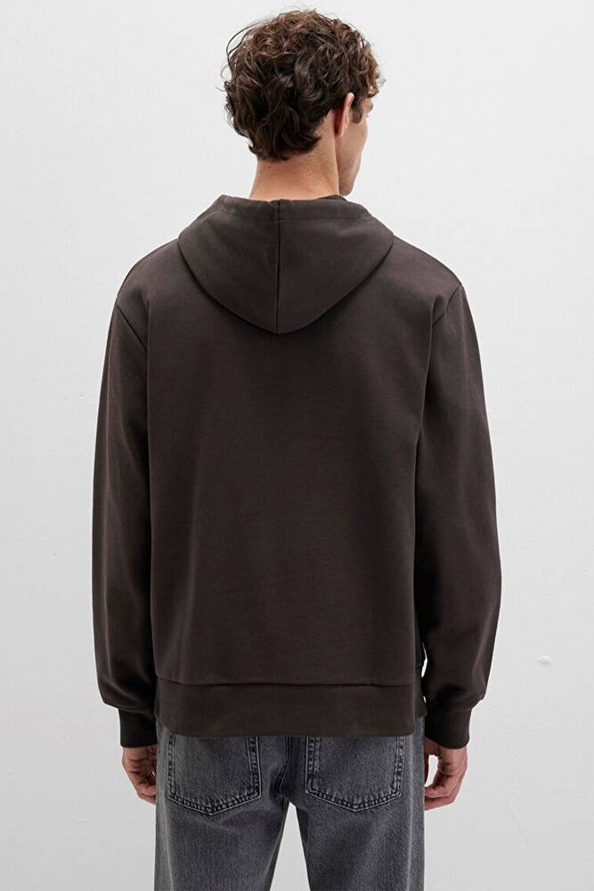 Erkek Mavi Kapüşonlu Sweat 0S10395-70219 Kahve 