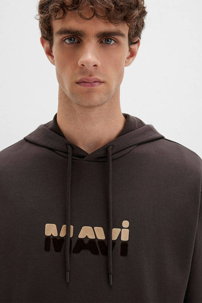 Erkek Mavi Kapüşonlu Sweat 0S10395-70219 Kahve 