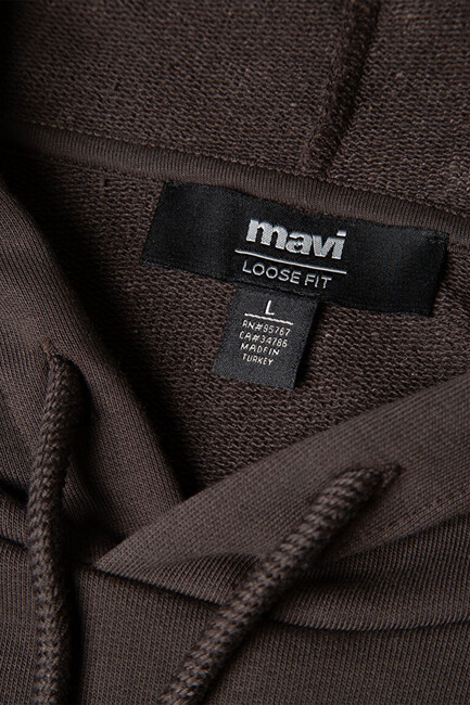 Erkek Mavi Kapüşonlu Sweat 0S10395-70219 Kahve - Thumbnail