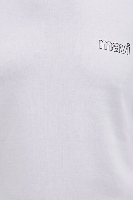 Erkek Basic Tişört 0610360-620 Beyaz - Thumbnail