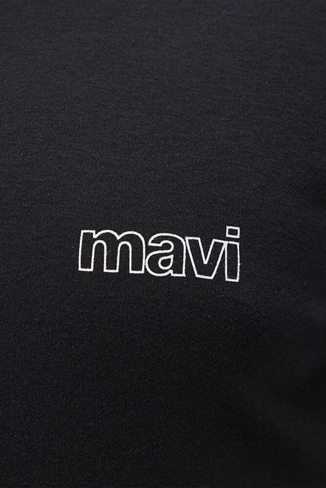 Erkek Mavi Logo Baskılı Basic Tişört 0610360-900 Siyah 