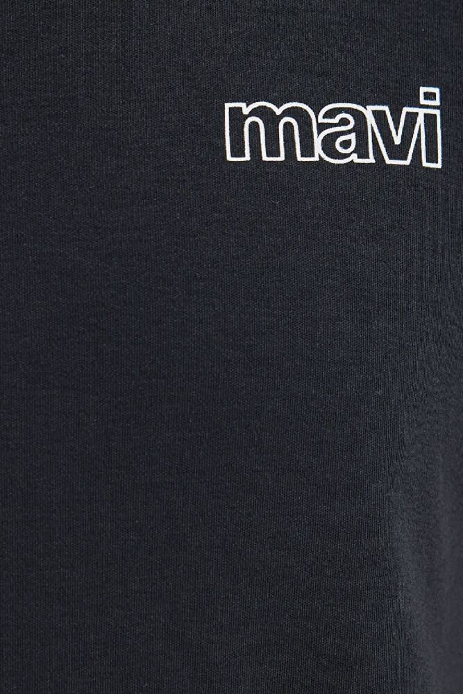 Erkek Mavi Logo Baskılı Basic Tişört 0610360-900 Siyah 