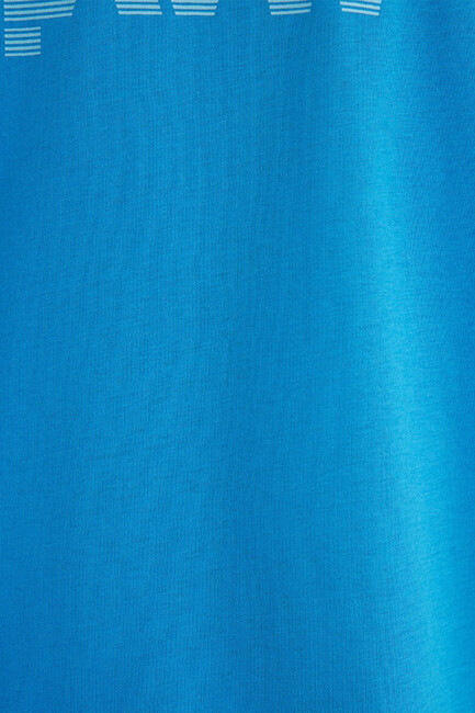 Erkek Mavi Logo Baskılı Tişört 0611311-70772 Mavi - Thumbnail