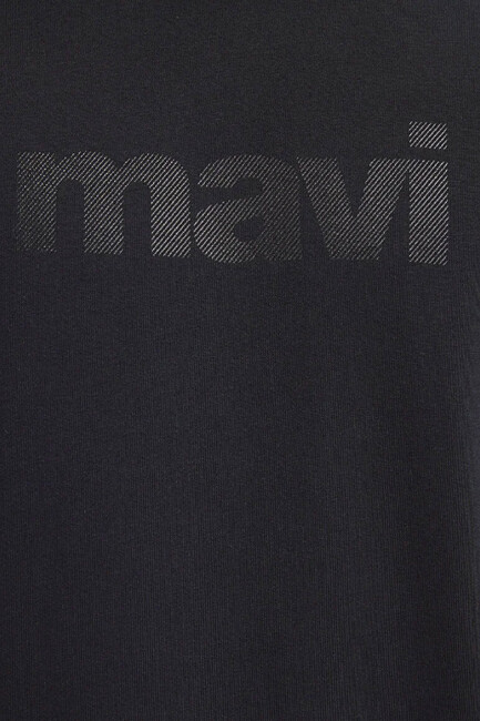 Erkek Mavi Logo Baskılı Tişört 0611807-900 Siyah - Thumbnail