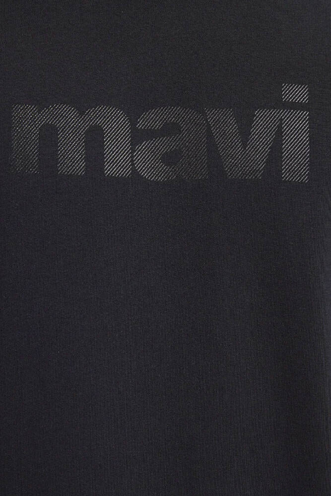 Erkek Mavi Logo Baskılı Tişört 0611807-900 Siyah 