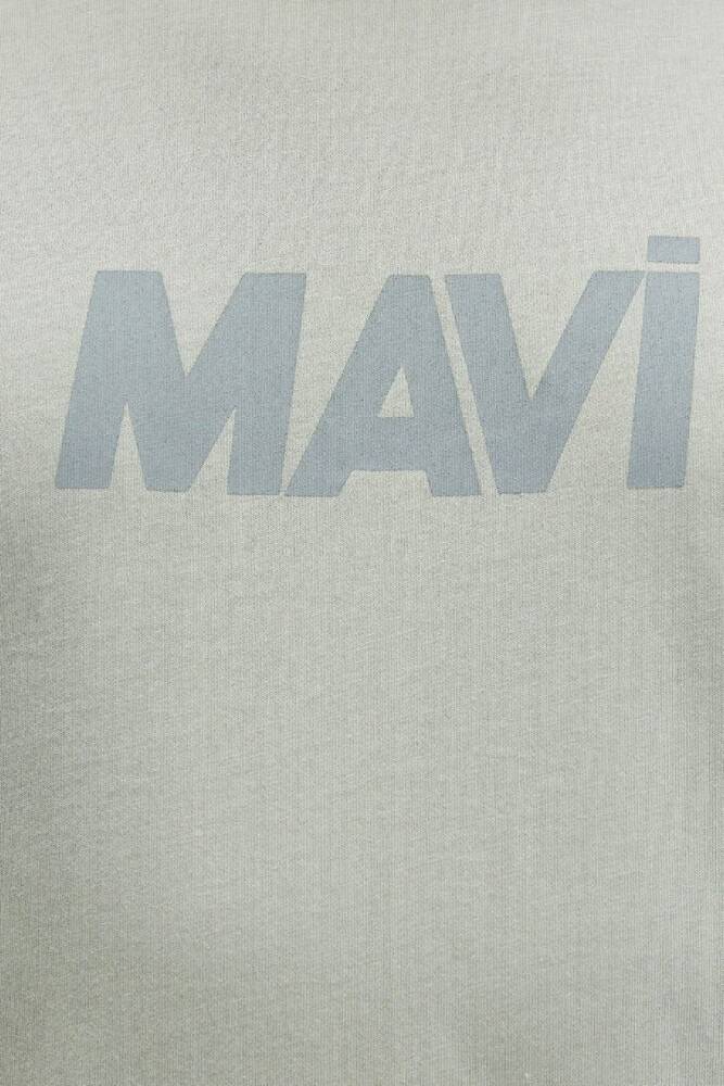 Erkek Mavi Logo Baskılı Tişört 0612896-83995 Yeşil 