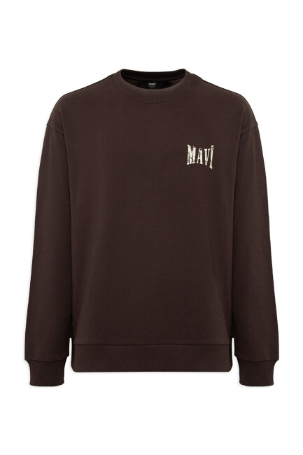 Erkek Mavi Logo Sweat 0S10659-70219 Kahve  - 7