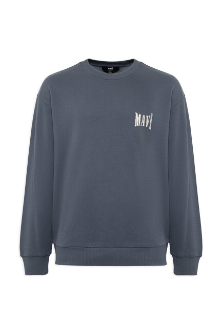 Erkek Mavi Logo Sweat 0S10659-80776 Gri  - 6