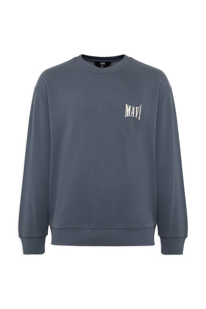 Erkek Mavi Logo Sweat 0S10659-80776 Gri  - 6
