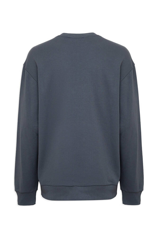 Erkek Mavi Logo Sweat 0S10659-80776 Gri  - 7