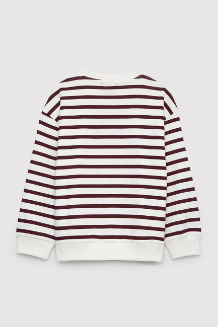 Erkek Mavi Logo Sweat 6S20067-A6605 Bordo (2)