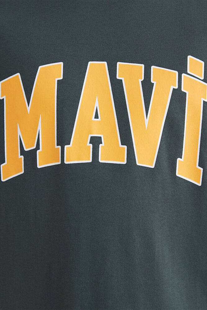 Erkek Mavi Logo Tişört 0611711-71598 Yeşil 