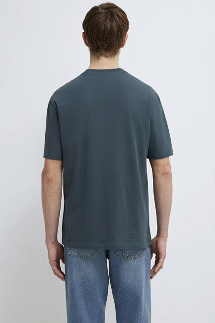 Erkek Mavi Logo Tişört 0611711-71598 Yeşil - Thumbnail