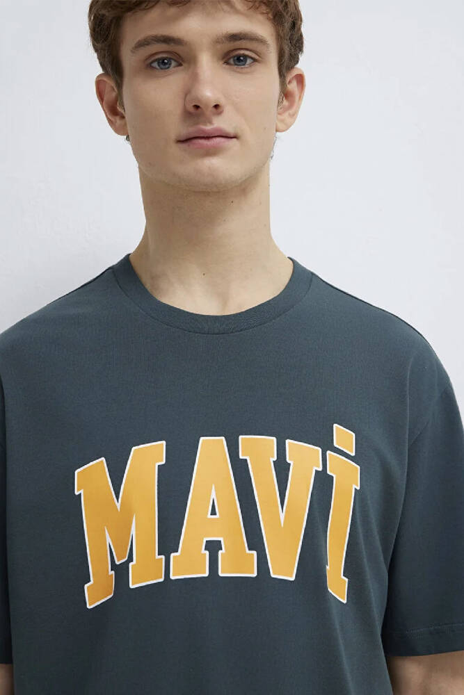 Erkek Mavi Logo Tişört 0611711-71598 Yeşil 