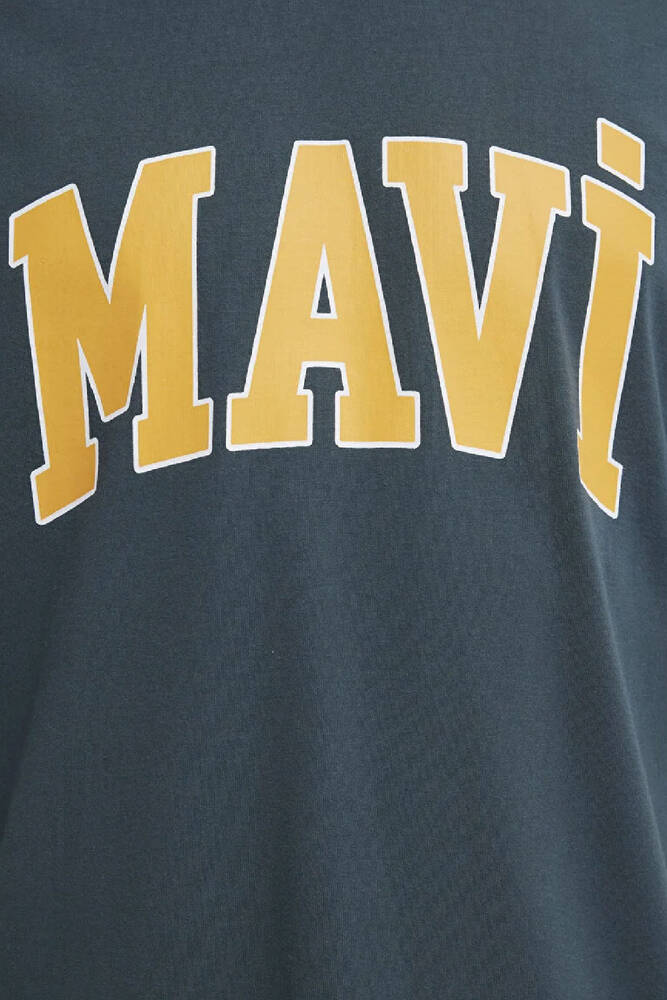 Erkek Mavi Logo Tişört 0611711-71598 Yeşil 