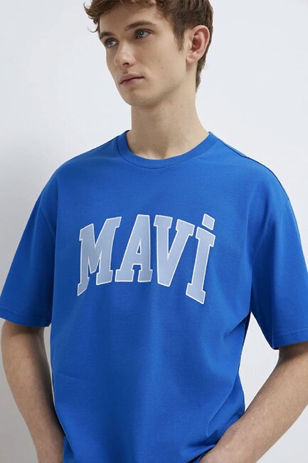 Erkek Mavi Logo Tişört 0611711-81330 Mavi (2)
