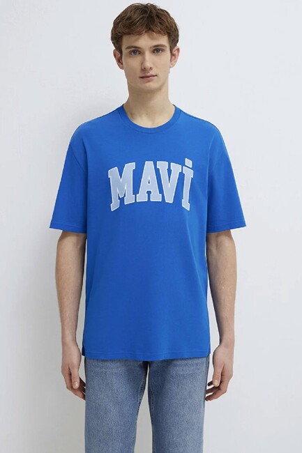 Erkek Mavi Logo Tişört 0611711-81330 Mavi (3)