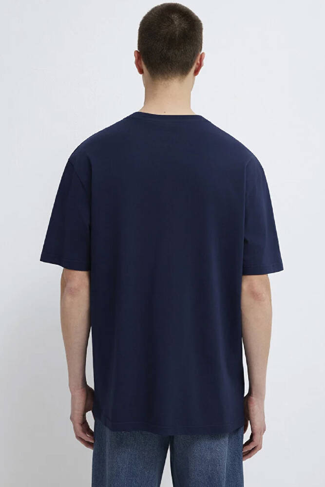 Erkek Mavi Logo Tişört 0611711-84371 Lacivert 