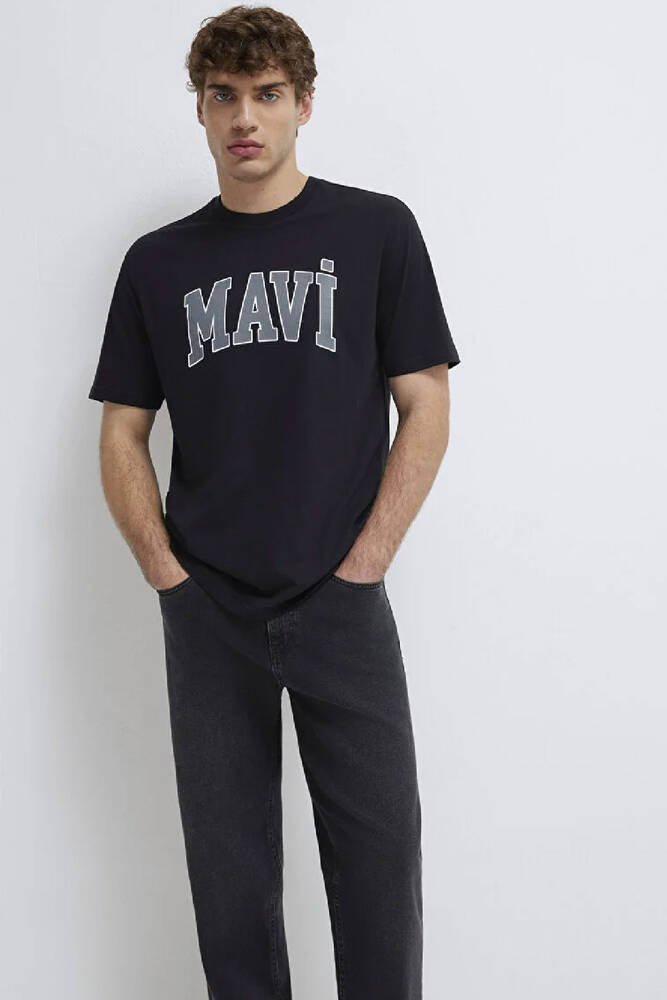 Erkek Mavi Logo Tişört 0611711-900 Siyah 