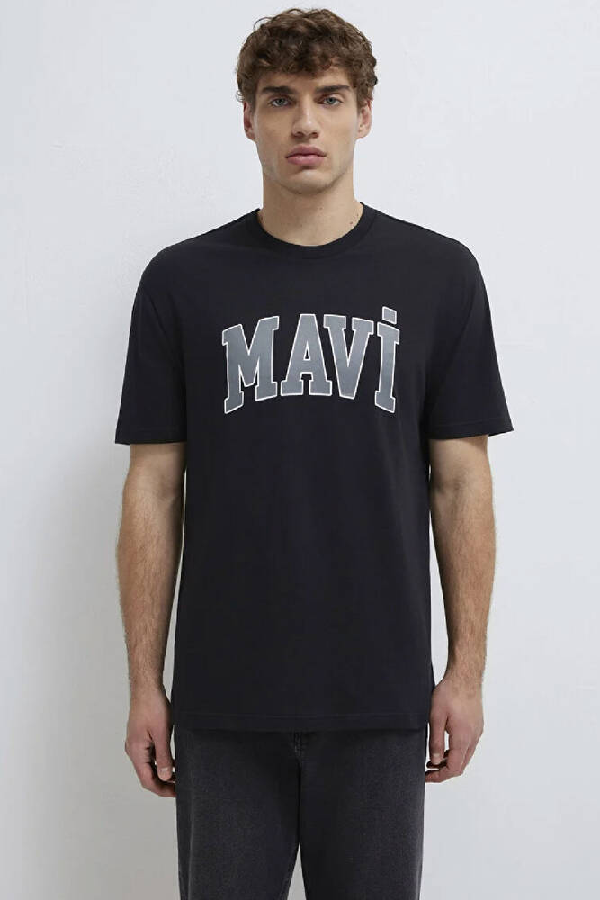 Erkek Mavi Logo Tişört 0611711-900 Siyah 