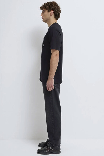Erkek Mavi Logo Tişört 0611711-900 Siyah (3)