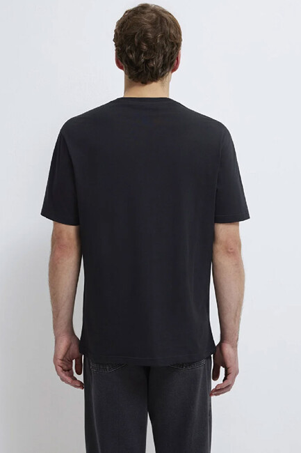 Erkek Mavi Logo Tişört 0611711-900 Siyah - Thumbnail