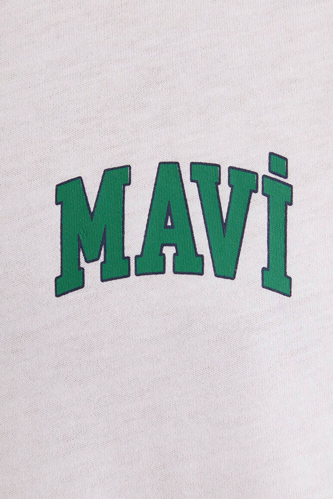 Erkek Mavi Logo Tişört 0611714-620 Beyaz 