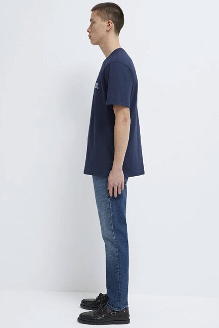 Erkek Mavi Logo Tişört 0611714-70497 Lacivert - Thumbnail