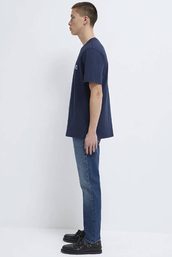 Erkek Mavi Logo Tişört 0611714-70497 Lacivert 