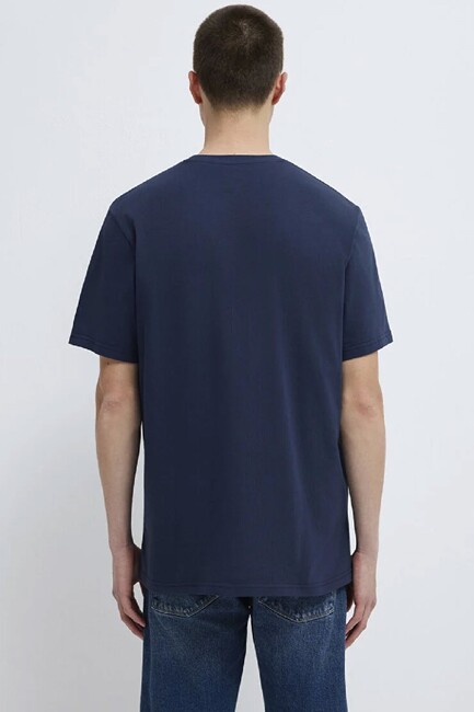 Erkek Mavi Logo Tişört 0611714-70497 Lacivert - Thumbnail