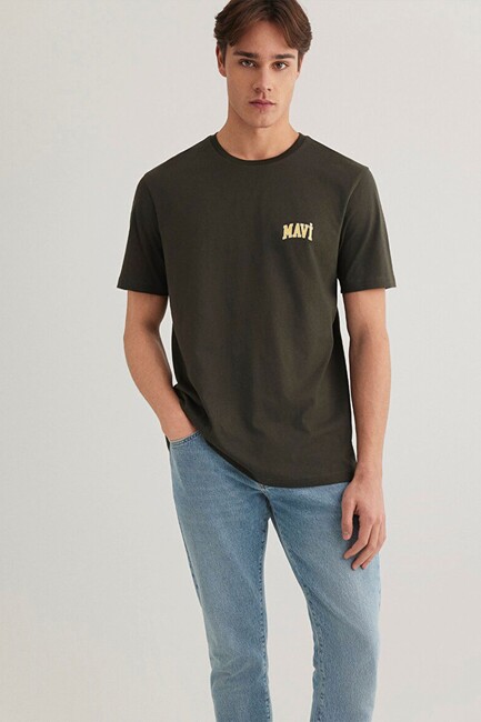 Erkek Mavi Logo Tişört 0611714-71587 Gri (2)