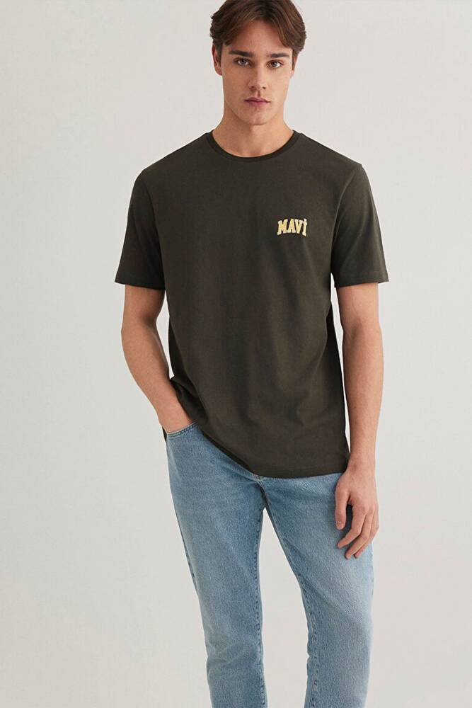 Erkek Mavi Logo Tişört 0611714-71587 Gri 