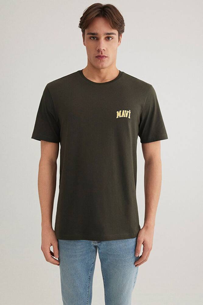 Erkek Mavi Logo Tişört 0611714-71587 Gri 