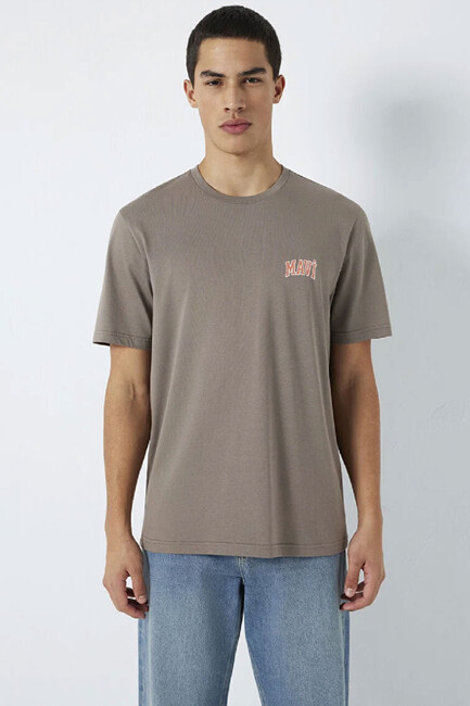 Erkek Mavi Logo Tişört 0611714-87875 Kahve (3)